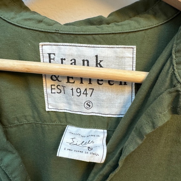 Frank & Eileen “Eileen” 100% Italian Cotton Button Down Shirt – Olive Green – S - Picture 2 of 5